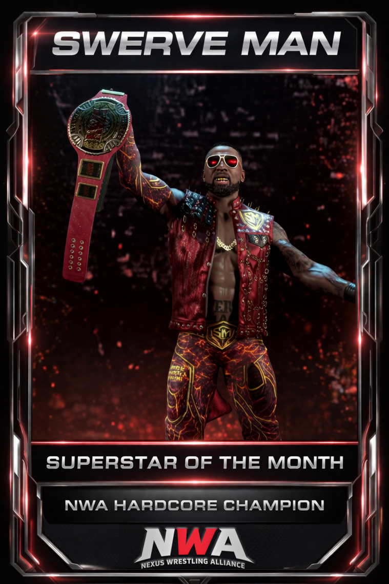 Swerve Man — March 2026 Superstar of the Month card